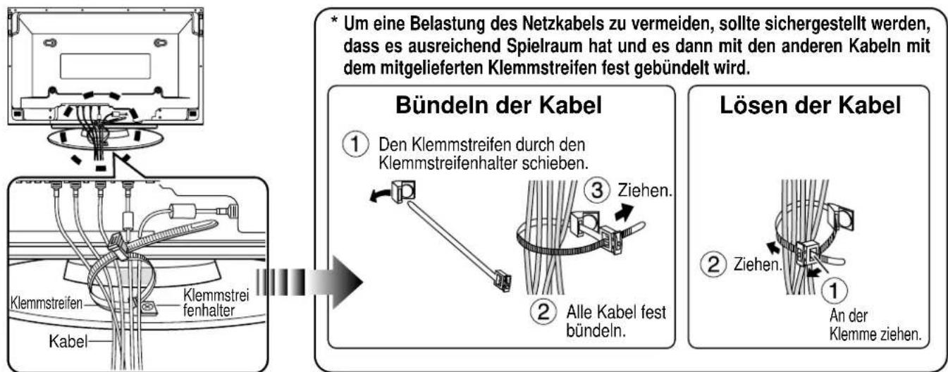 PANASONIC TYST10H - Hinweise zum Bündeln der Kabel - 1