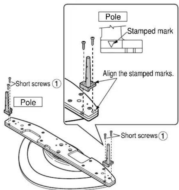 PANASONIC TYST10H - Attach the poles. - 1
