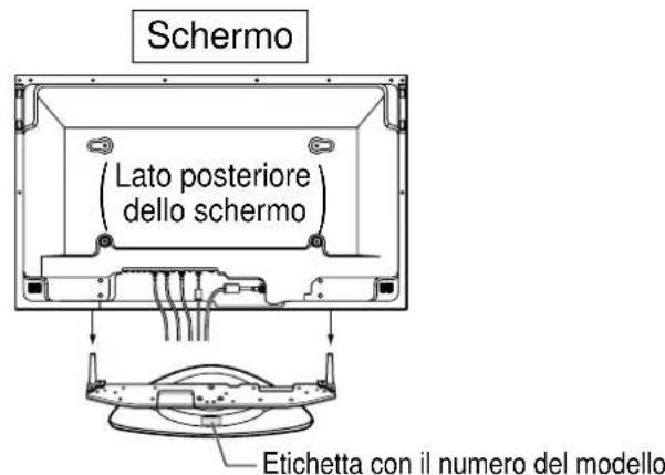 PANASONIC TYST10H - Inserire i paletti negli apposti fori dello schermo. - 1
