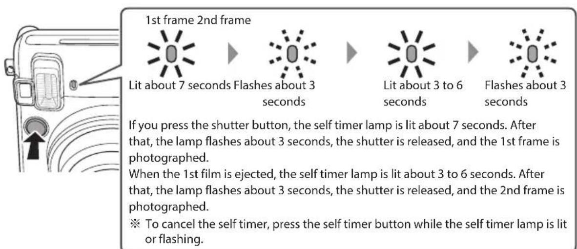 FUJIFILM Intax Mini 70 - For 2 continuous photo self timer - 2