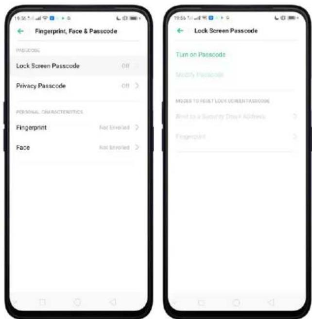 OPPO A5 (2020) - Empreinte, reconnaissance faciale et code - 1