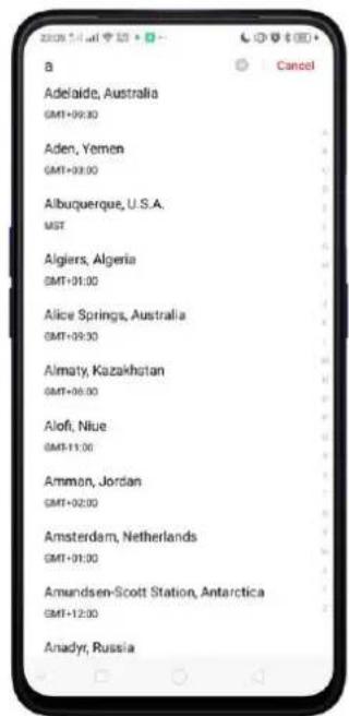 OPPO A5 (2020) - Ajouter et visualiser les horloges à travers le monde - 2