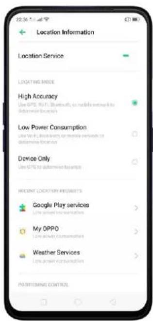 OPPO A5 (2020) - Service de localisation - 2