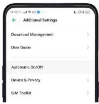 OPPO A5 (2020) - Préréglage du délai d'activation/désactivation de l'appareil ou activation/désactivation automatique - 1