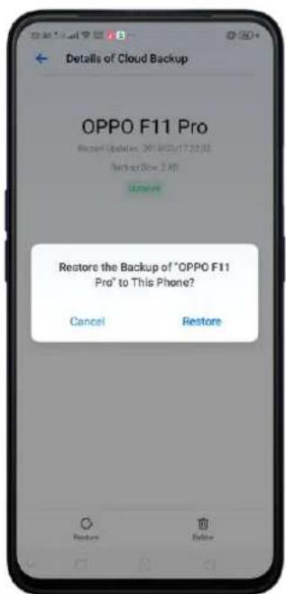 OPPO A5 (2020) - Restaurer les contacts et les SMS sur le smartphone OPPO depuis le cloud OPPO - 2