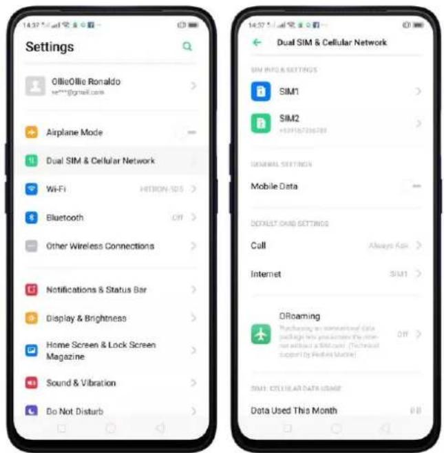 OPPO A5 (2020) - Double SIM et réseau cellulaire - 1