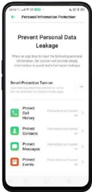 OPPO A5 (2020) - Protégier les informations personnelles - 2