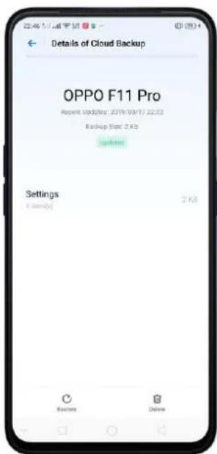 OPPO A5 (2020) - Restaurer les contacts et les SMS sur le smartphone OPPO depuis le cloud OPPO - 1