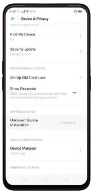 OPPO A5 (2020) - Autoriser et installer des applications à partir de sources inconnues - 1