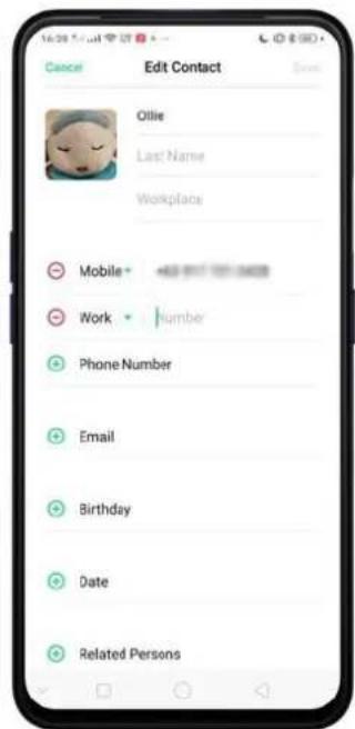 OPPO A5 (2020) - Modifier et supprimer un contact - 3