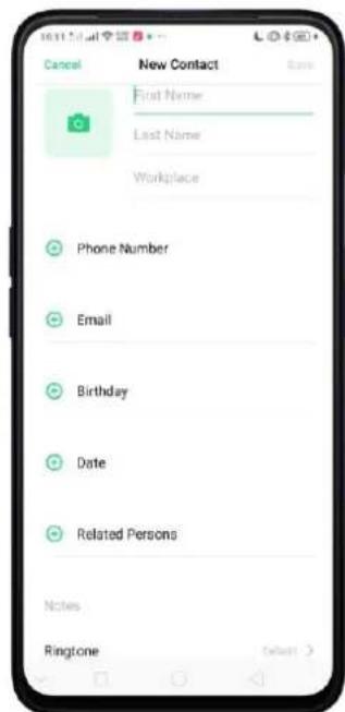 OPPO A5 (2020) - Ajouter un contact - 2