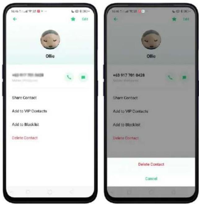 OPPO A5 (2020) - Modifier et supprimer un contact - 8