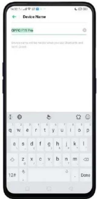 OPPO A5 (2020) - Nom du dispositif ColorOS 6.0 - 2