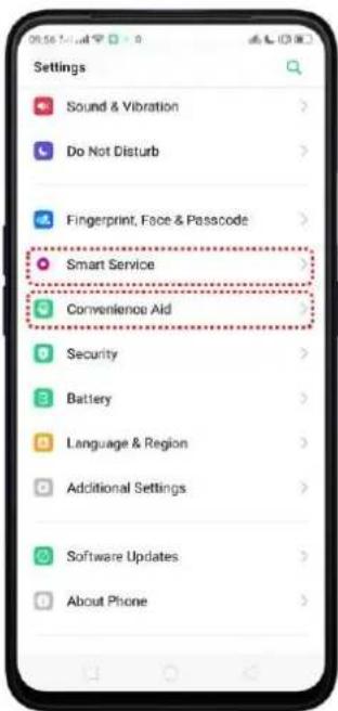 OPPO A5 (2020) - L'option services pratiques a été divisée en services pratiques et aide de commodité - 1
