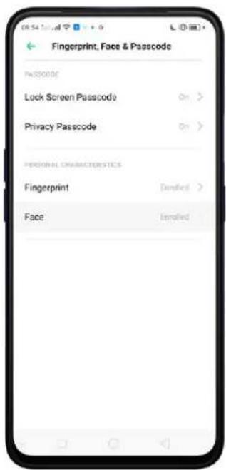 OPPO A5 (2020) - Enregistrer un visage - 2