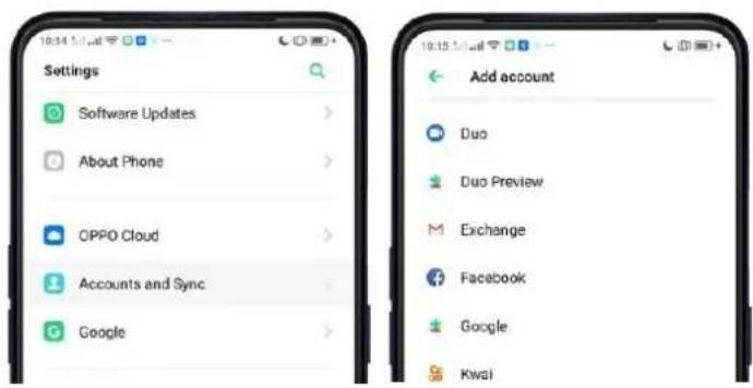 OPPO A5 (2020) - Configurer d'autres comptes mail et de calendrier - 1