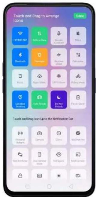 OPPO A5 (2020) - Centre de contrôle, notification et barre d'état - 1