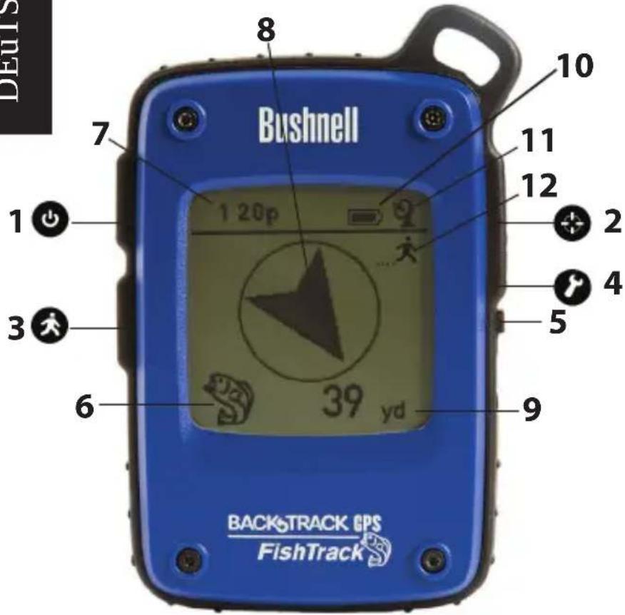 BUSHNELL BackTrack FishTrack - Warnung des Blitzanzeigers: - 2