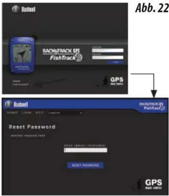 BUSHNELL BackTrack FishTrack - LOGIN/PASSWORT ÄNDERN - 2