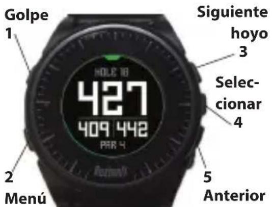 BUSHNELL Excel - Funciones de botones en el modo Play Golf (Fig. 7) - 1