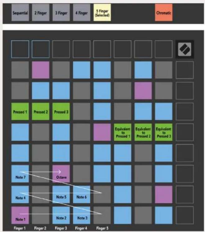 NOVATION Launchpad X - Les Paramètres du Mode Note - 2