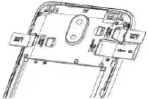 BLAUPUNKT SM 02 - Geheugenkaart en SIM-kaart plaatsen - 1
