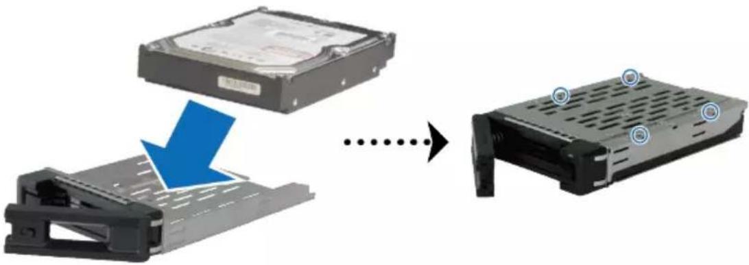 SYNOLOGY RC18015xs+ - Installation des disques : - 1