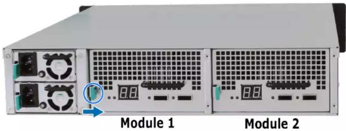 SYNOLOGY RC18015xs+ - Remplacement d'un module SAS/ventilateur défaillant - 1