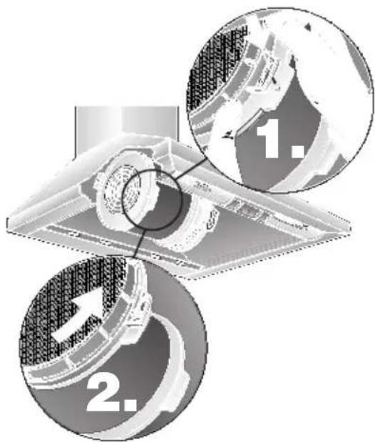 SIEMENS LC45620 - Inserting the filter: - 1