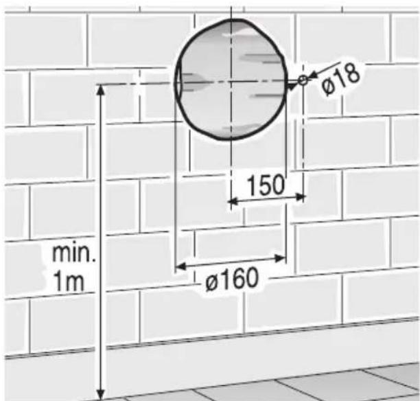 NEFF D7010X0 - Furação da parede - 1