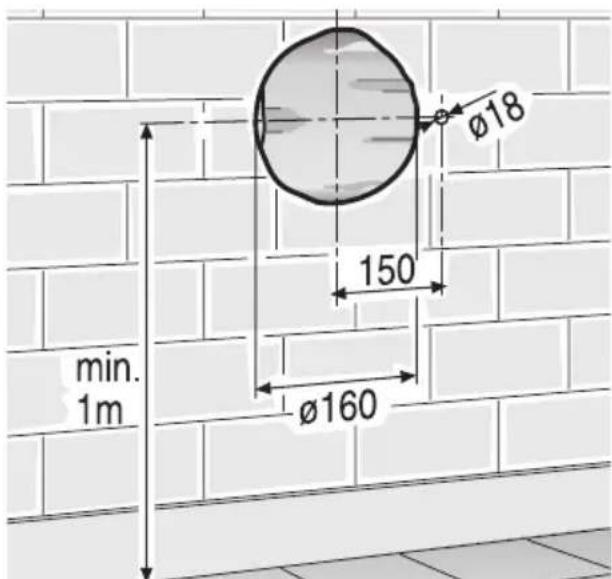 NEFF D7010X0 - Perforación en la pared de - 1