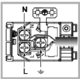 INDESIT FIM 51 K.A (BK) (EE) - Montaje del cable de alimentacion electrica - 2