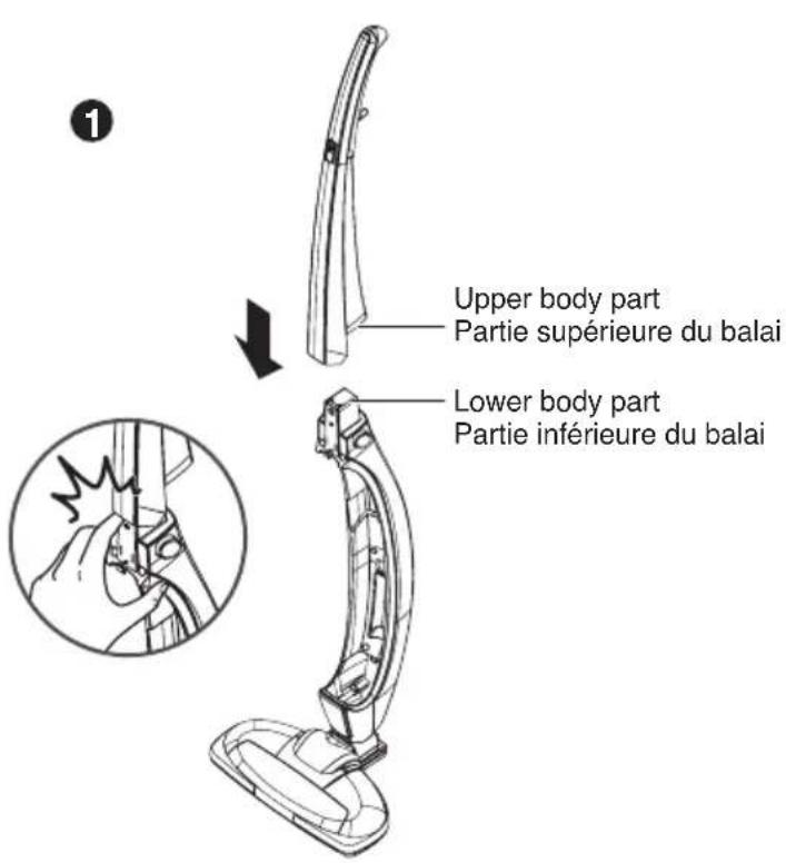 LG VS8404SCW - Instructions d'utilisation Assemblage de l'aspirateur - 1