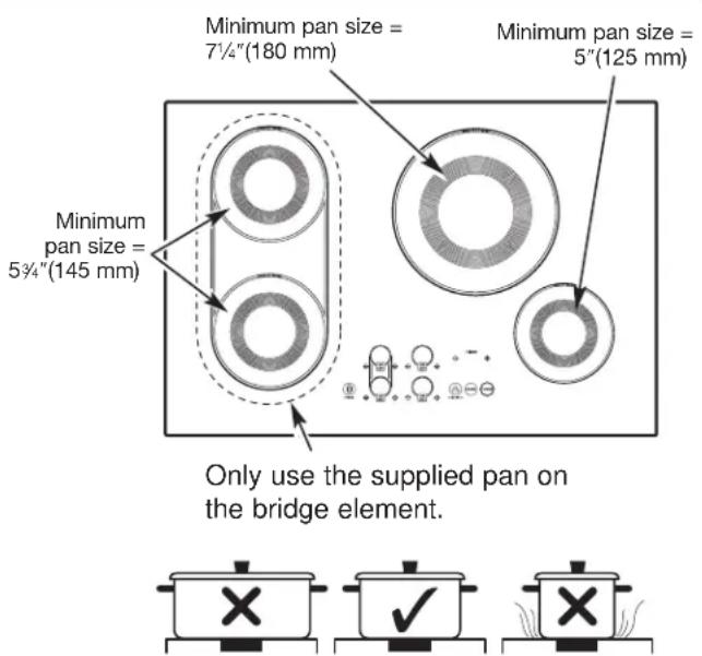 LG LCE30845 - SELECTING THE PROPER PAN SIZE - 1