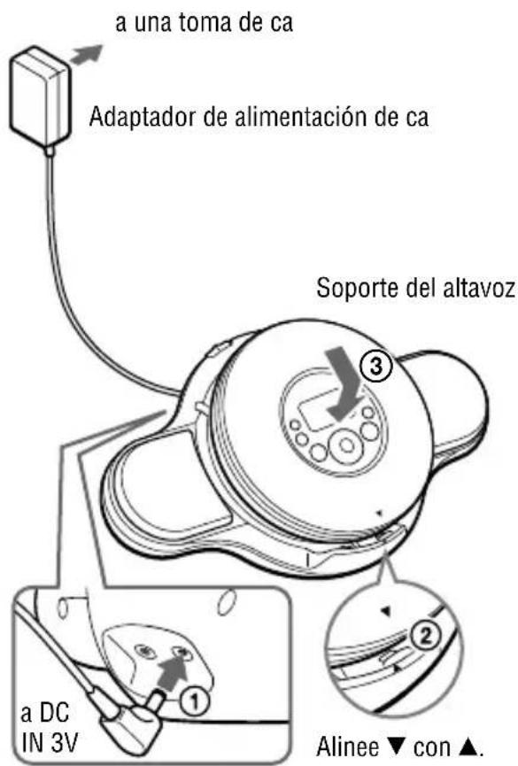 SONY DNE320SP - Escuchar el CD con el soporte del altovoz - 1