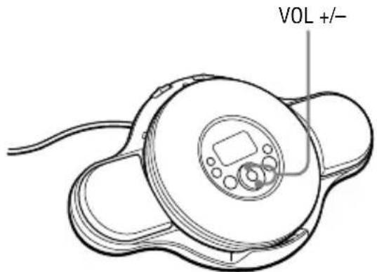SONY DNE320SP - Ajuste o volume premindo VOL+/- no leitor. - 1