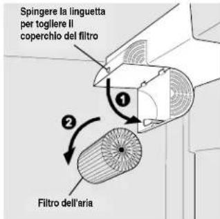 ELECTROLUX ERL7280 - Sostituzione del filtro dell'aria - 1
