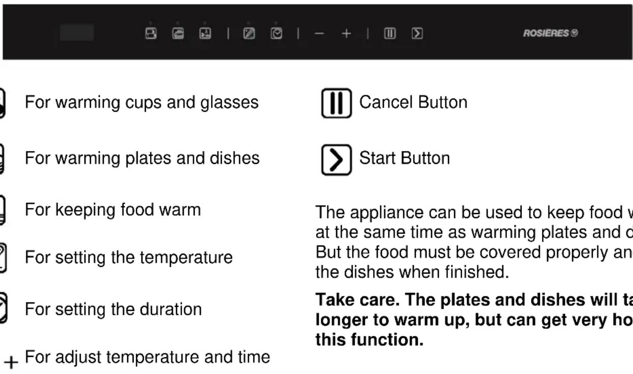 ROSIERES RDCT160X - CONTROL PANEL - 1