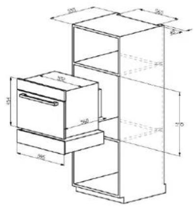 ROSIERES RDCT160X - Building-in dimensions - 1