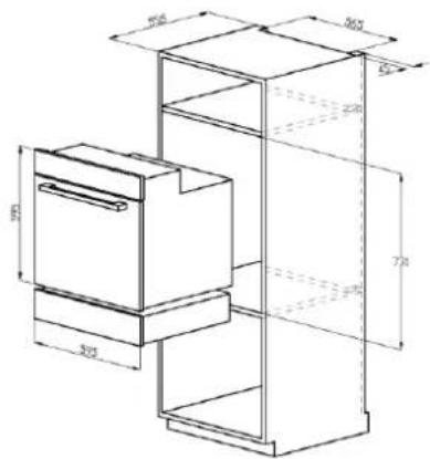 ROSIERES RDCT160X - Building-in dimensions - 2
