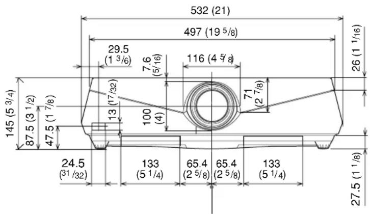 SONY VPLFX40 - 寸法図 / Dimensions / Dimensions / Dimensiones / Abmessungen / Dimensioni / Габаритные размеры / 尺寸 - 1