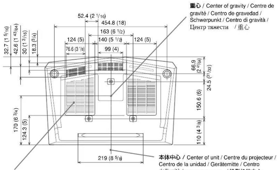 SONY VPLFX40 - 底面 / Bottom / Dessous / Parte inferior / Unterseite / Vista dal basso / Нижняя сторона / 底面 - 1