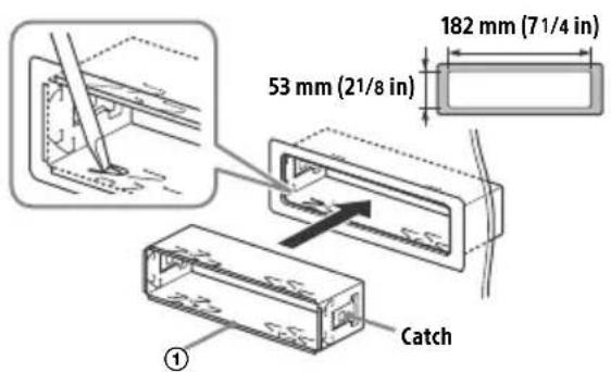 SONY DSXA210UI - Mounting the unit in the dashboard - 1