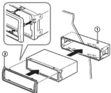 SONY DSXA210UI - Montieren des Gerats im Armaturenbrett - 2