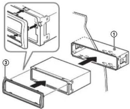 SONY DSXA210UI - Montaggio dell'apparecchio sul cruscotto - 2