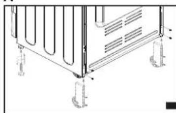 CANDY CCV6525PX - Adjustable feet and wheels. - 1