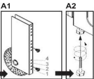 CANDY CCV6525PX - Adjustable feet and wheels. - 2