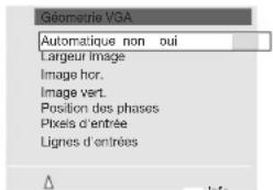 LOEWE Speros 37 HDDR+ - Réglages de la géométrie VGA - 3