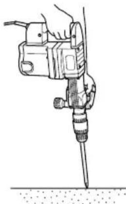 HITACHI H 60MA - FORMA DE USAR EL MARTILLO DEMOLEDDOR - 1