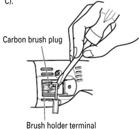 HITACHI G 13SP - Carbon brush replacement - 3